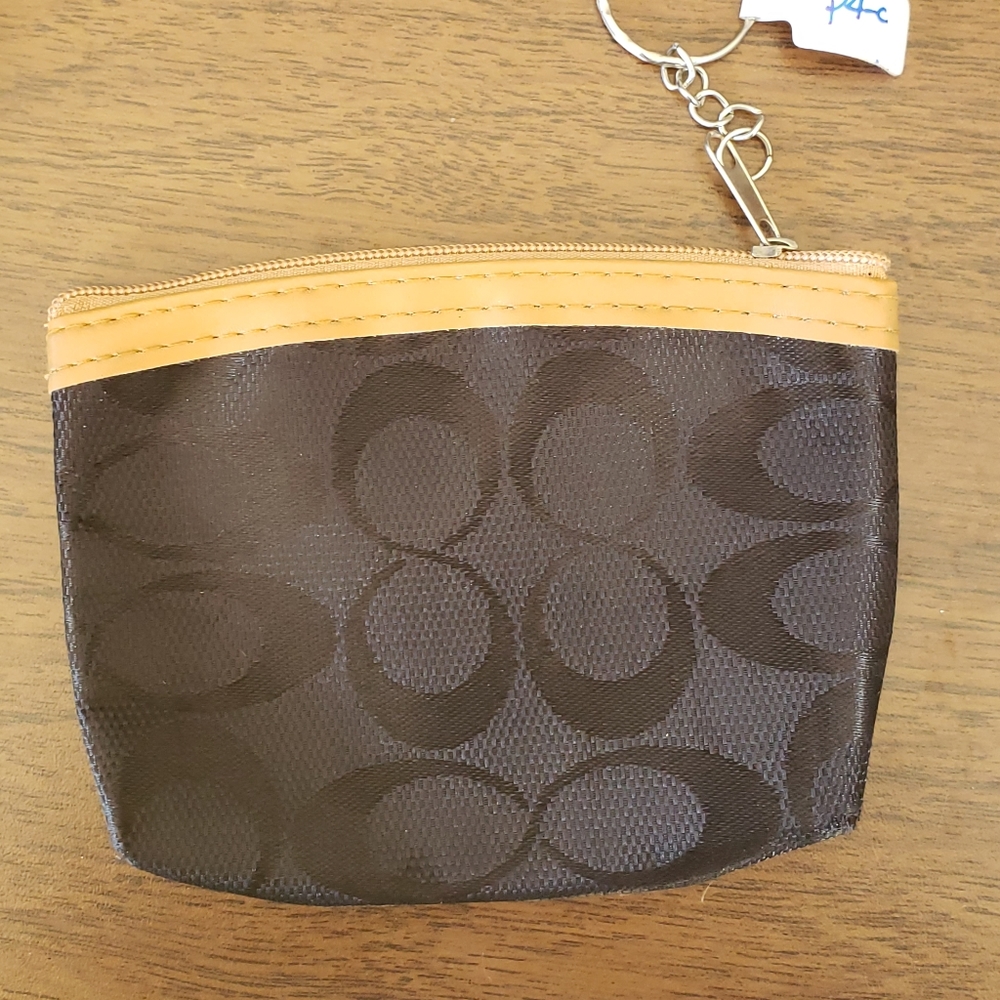 Black Coach inspired coin purse